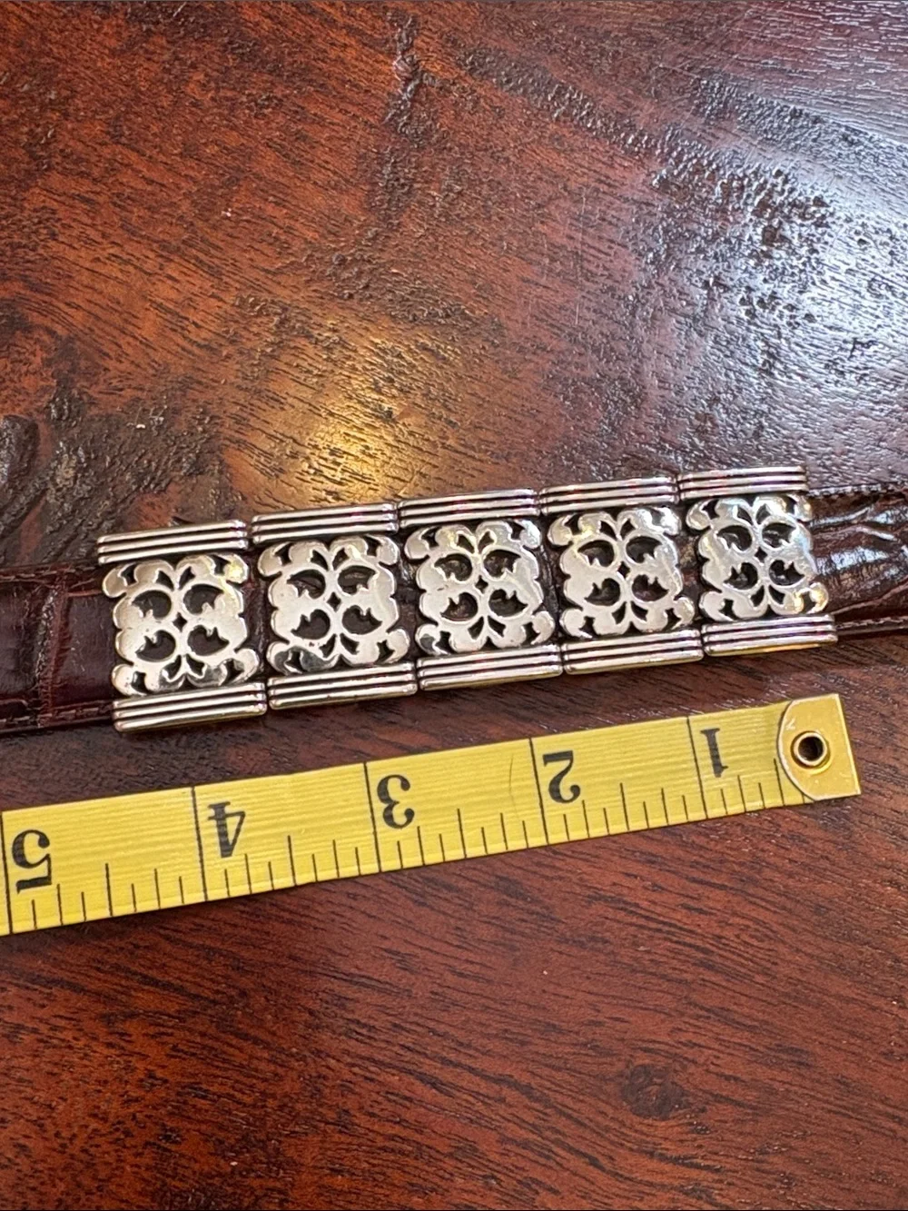 Vintage Brighton Brown Leather Belt with Silver Conchos size Medium / 30